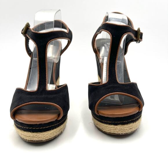 MARYPAZ WOMAN black & brown wedges espadrilles size 10 - Picture 3 of 10